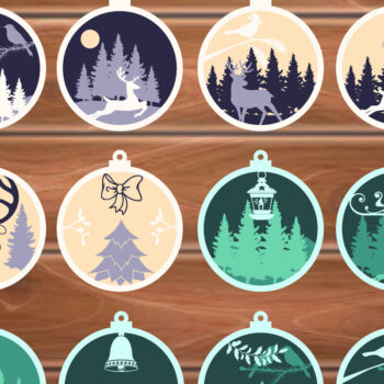 Intra απο ξύλο plywood  Χρώμα wenge 3mm-4mm πάχος - Διακόσμηση Χριστουγεννιάτικη 3D Δίασταση 15x15 cm INTRAFABR-96358840 - Image 1