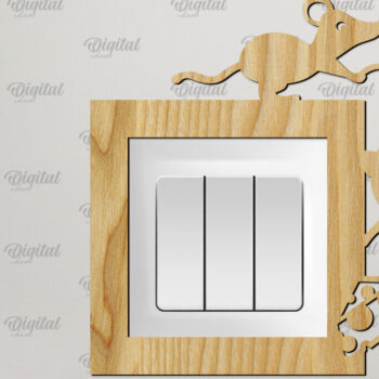 Intra απο ξύλο plywood  Χρώμα wenge 3mm-4mm πάχος - Διακοσμητικό πλαίσιο για διακόπτη τοίχου με λέιζερ Δίασταση 20x25 cm INTRAFABR-80540944 - Image 1