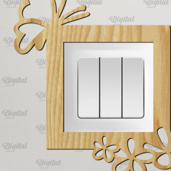 Intra απο ξύλο plywood  Χρώμα wenge 3mm-4mm πάχος - Διακοσμητικό πλαίσιο για διακόπτη τοίχου με λέιζερ Δίασταση 20x25 cm INTRAFABR-99223945 - Image 1