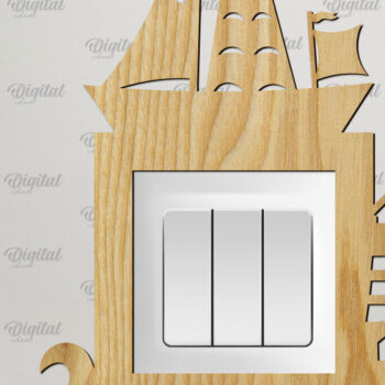 Intra απο ξύλο plywood  Χρώμα wenge 3mm-4mm πάχος - Διακοσμητικό πλαίσιο για διακόπτη τοίχου με λέιζερ Δίασταση 20x25 cm INTRAFABR-123889394 - Image 1