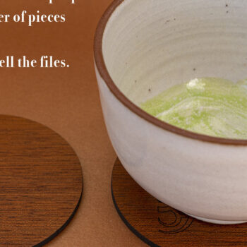 Intra απο ξύλο plywood  Χρώμα wenge 3mm-4mm πάχος - Διακοσμημένο σουβέρ για κόφτη λέιζερ Δίασταση 30x20 cm INTRAFABR-100436418 - Image 5