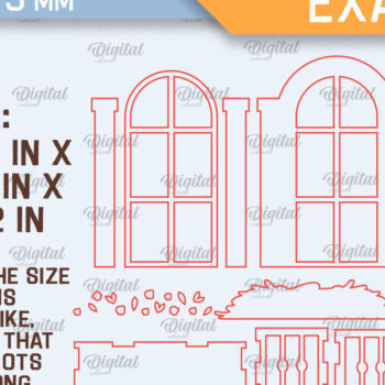 Intra απο ξύλο plywood  Χρώμα wenge 3mm-4mm πάχος - Διακοσμητικό Μπαλκόνι με Φυτά Κοπή Laser Δίασταση 30x20 cm INTRAFABR-68565464 - Image 2