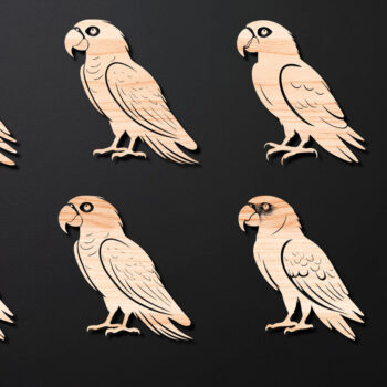 Intra απο ξύλο plywood Χρώμα wenge 3mm-4mm πάχος - Διακοσμητικό Bird Δίασταση 40x50 cm INTRAFABR-107928410 - Image 1