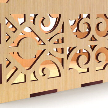 Intra απο ξύλο plywood  Χρώμα wenge 3mm-4mm πάχος - Διακοσμητικό κουτί Ξύλινος Δίσκος 03 κομμένος με λέιζερ Δίασταση 15x15 cm INTRAFABR-111375914 - Image 6