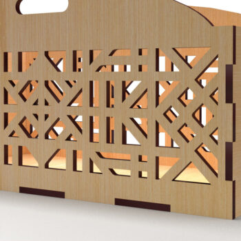 Intra απο ξύλο plywood  Χρώμα wenge 3mm-4mm πάχος - Διακοσμητικό κουτί Ξύλινος Δίσκος 03 κομμένος με λέιζερ Δίασταση 15x15 cm INTRAFABR-111375914 - Image 8