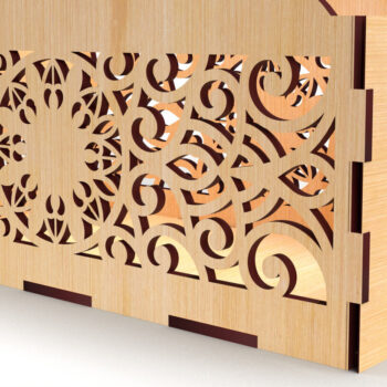 Intra απο ξύλο plywood  Χρώμα wenge 3mm-4mm πάχος - Διακοσμητικό κουτί Ξύλινος Δίσκος 03 κομμένος με λέιζερ Δίασταση 15x15 cm INTRAFABR-111375914 - Image 10