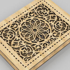 Intra απο ξύλο plywood Χρώμα wenge 3mm-4mm πάχος - Διακοσμητικό κουτί, με καπάκι, Δίασταση 200x150 cm INTRAFABR-95218369