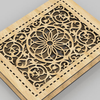 Intra απο ξύλο plywood Χρώμα wenge 3mm-4mm πάχος - Διακοσμητικό κουτί, με καπάκι, Δίασταση 200x150 cm INTRAFABR-95218369 - Image 1
