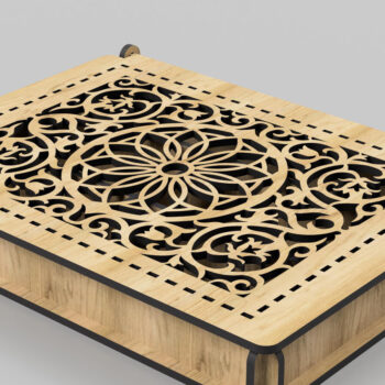 Intra απο ξύλο plywood Χρώμα wenge 3mm-4mm πάχος - Διακοσμητικό κουτί, με καπάκι, Δίασταση 200x150 cm INTRAFABR-95218369 - Image 2