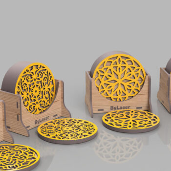 Intra απο ξύλο plywood  Χρώμα wenge 3mm-4mm πάχος - Διακοσμητικό κουτί σουβέρ κοπής με λέιζερ Δίασταση 90x90 cm INTRAFABR-114973066 - Image 1