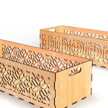 Intra απο ξύλο plywood  Χρώμα wenge 3mm-4mm πάχος - Διακοσμητικά κουτιά Bundle 03 Δίασταση 15x15 cm INTRAFABR-124403602 - Image 3