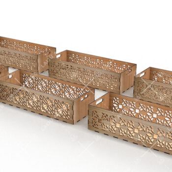 Intra απο ξύλο plywood Χρώμα wenge 3mm-4mm πάχος - Διακοσμητικά κουτιά Δέσμη κοπής με λέιζερ Δίασταση 15x15 cm INTRAFABR-105090081 - Image 1