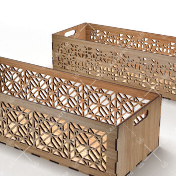 Intra απο ξύλο plywood Χρώμα wenge 3mm-4mm πάχος - Διακοσμητικά κουτιά Δέσμη κοπής με λέιζερ Δίασταση 15x15 cm INTRAFABR-105090081 - Image 2