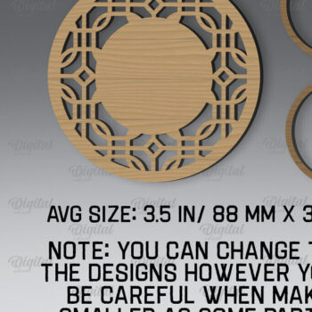 Intra απο ξύλο plywood Χρώμα wenge 3mm-4mm πάχος - Διακοσμητικό Κηροπήγιο Σχέδιο LaserCut Δίασταση 30x20 cm INTRAFABR-105090183 - Image 2