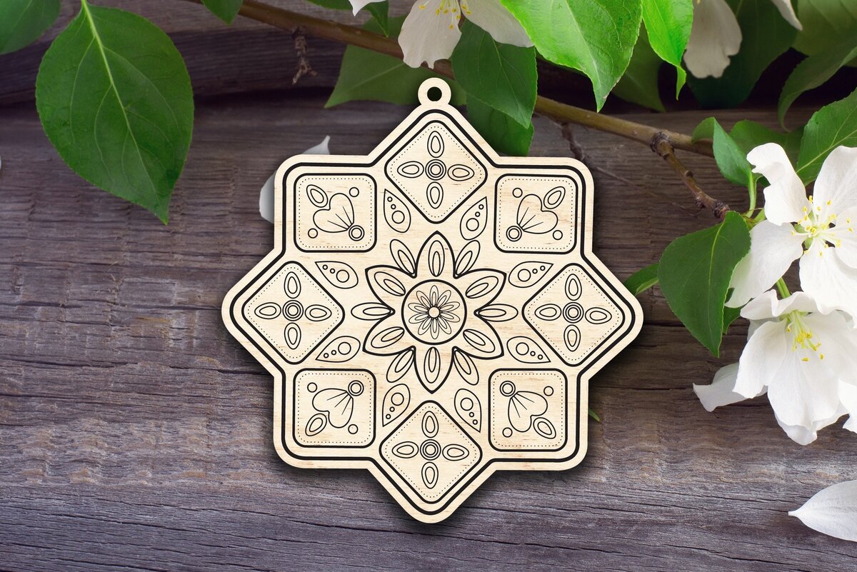 Intra απο ξύλο plywood  Χρώμα wenge 3mm-4mm πάχος - Διακοσμητικό Χριστουγεννιάτικο Στολίδι Δίασταση 6x6 cm INTRAFABR-113916281