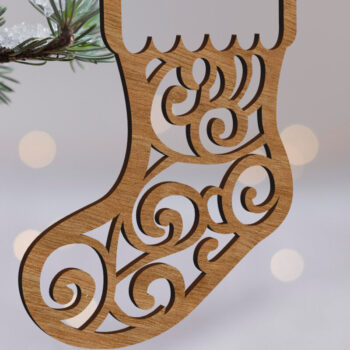 Intra απο ξύλο plywood  Χρώμα wenge 3mm-4mm πάχος - Διακοσμητικό χριστουγεννιάτικο δέντρο στολίδι Δίασταση 3x3 cm INTRAFABR-87324898 - Image 1