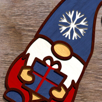 Intra απο ξύλο plywood  Χρώμα wenge 3mm-4mm πάχος - Διακοσμητικό Χριστουγεννιάτικο Δέντρο Παιχνίδι Gnome Δίασταση 4x4 cm INTRAFABR-107490365 - Image 2