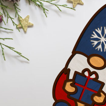 Intra απο ξύλο plywood  Χρώμα wenge 3mm-4mm πάχος - Διακοσμητικό Χριστουγεννιάτικο Δέντρο Παιχνίδι Gnome Δίασταση 4x4 cm INTRAFABR-107490365 - Image 3