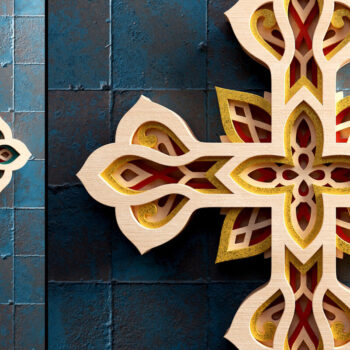 Intra απο ξύλο plywood  Χρώμα wenge 3mm-4mm πάχος - Διακοσμητικό κοπής με 3D Layered Cross Δίασταση 20x25 cm INTRAFABR-107490480 - Image 4