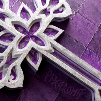 Intra απο ξύλο plywood  Χρώμα wenge 3mm-4mm πάχος - Διακοσμητικό κοπής με 3D Layered Cross Δίασταση 20x25 cm INTRAFABR-107490480 - Image 6