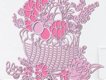 Intra απο ξύλο plywood Χρώμα wenge 3mm-4mm πάχος - Διακοσμητικό Πασχαλινό Καλαθάκι 1518 Δίασταση 15x15 cm INTRAFABR-32554963 - Image 4