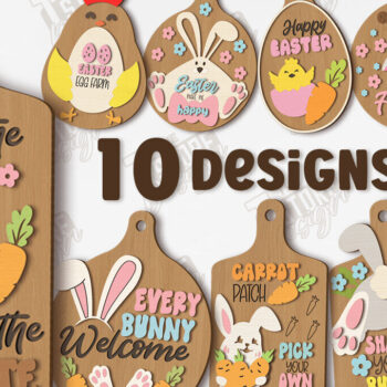 Intra απο ξύλο plywood  Χρώμα wenge 3mm-4mm πάχος - Πακέτο διακοσμητικών πασχαλινών σανίδων | CNC Δίασταση 15x15 cm INTRAFABR-120107232 - Image 1