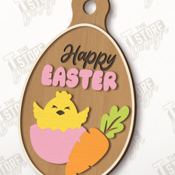 Intra απο ξύλο plywood  Χρώμα wenge 3mm-4mm πάχος - Πακέτο διακοσμητικών πασχαλινών σανίδων | CNC Δίασταση 15x15 cm INTRAFABR-120107232 - Image 4