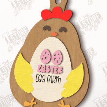 Intra απο ξύλο plywood  Χρώμα wenge 3mm-4mm πάχος - Πακέτο διακοσμητικών πασχαλινών σανίδων | CNC Δίασταση 15x15 cm INTRAFABR-120107232 - Image 5