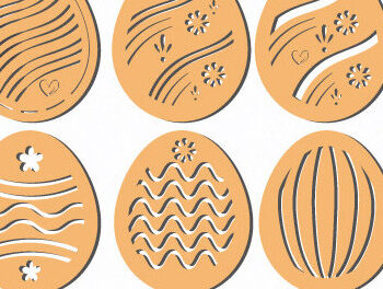 Intra απο ξύλο plywood  Χρώμα wenge 3mm-4mm πάχος - Διακοσμητική κάρτα με αυγά 1430 Δίασταση 15x15 cm INTRAFABR-28843059 - Image 1