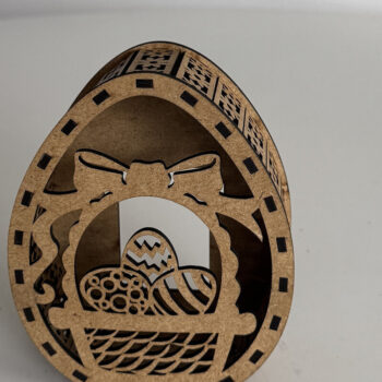 Intra απο ξύλο plywood  Χρώμα wenge 3mm-4mm πάχος - Διακοσμητικό πασχαλινό φαναράκι με αυγά Δίασταση 5x3 cm INTRAFABR-102608998 - Image 3