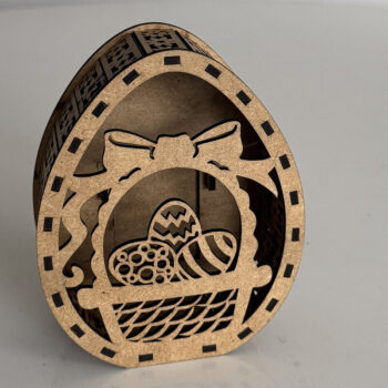 Intra απο ξύλο plywood  Χρώμα wenge 3mm-4mm πάχος - Διακοσμητικό πασχαλινό φαναράκι με αυγά Δίασταση 5x3 cm INTRAFABR-102608998 - Image 8