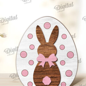 Intra απο ξύλο plywood  Χρώμα wenge 3mm-4mm πάχος - Διακοσμητικό πασχαλινό αυγό κοπής με λέιζερ. 3D αυγό Δίασταση 15x15 cm INTRAFABR-122880928