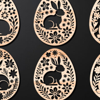 Intra απο ξύλο plywood Χρώμα wenge 3mm-4mm πάχος - Διακοσμητικό Πασχαλινό Αυγό LaserCut Δίασταση 4x4 cm INTRAFABR-122962567 - Image 1