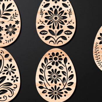 Intra απο ξύλο plywood Χρώμα wenge 3mm-4mm πάχος - Διακοσμητικό Πασχαλινό Αυγό LaserCut Δίασταση 4x4 cm INTRAFABR-122962651 - Image 1