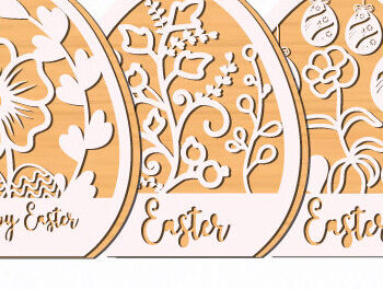 Intra απο ξύλο plywood  Χρώμα wenge 3mm-4mm πάχος - Διακοσμητικό Πασχαλινό Αυγό Cut Layer 1432 Δίασταση 15x15 cm INTRAFABR-117656456 - Image 1