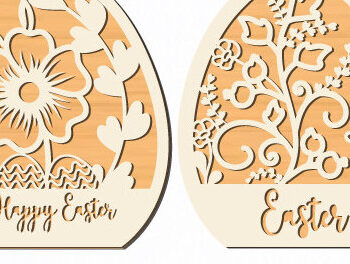 Intra απο ξύλο plywood  Χρώμα wenge 3mm-4mm πάχος - Διακοσμητικό Πασχαλινό Αυγό Cut Layer 1432 Δίασταση 15x15 cm INTRAFABR-117656456 - Image 2