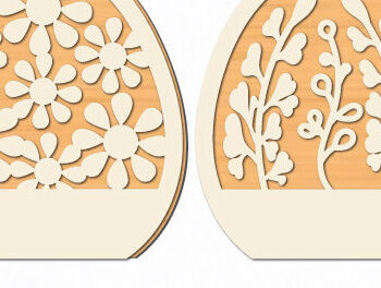 Intra απο ξύλο plywood  Χρώμα wenge 3mm-4mm πάχος - Διακοσμητικό Πασχαλινό Αυγό Cut Layer 1434 Δίασταση 15x15 cm INTRAFABR-117656675 - Image 3