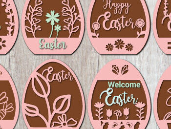 Intra απο ξύλο plywood  Χρώμα wenge 3mm-4mm πάχος - Διακοσμητικό Πασχαλινό Αυγό Cut Layer 1466 Δίασταση 15x15 cm INTRAFABR-117656733 - Image 3