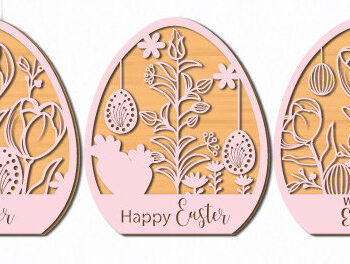 Intra απο ξύλο plywood Χρώμα wenge 3mm-4mm πάχος - Διακοσμητικό Πασχαλινό Αυγό Cut Layer 1482 Δίασταση 15x15 cm INTRAFABR-117655920 - Image 1