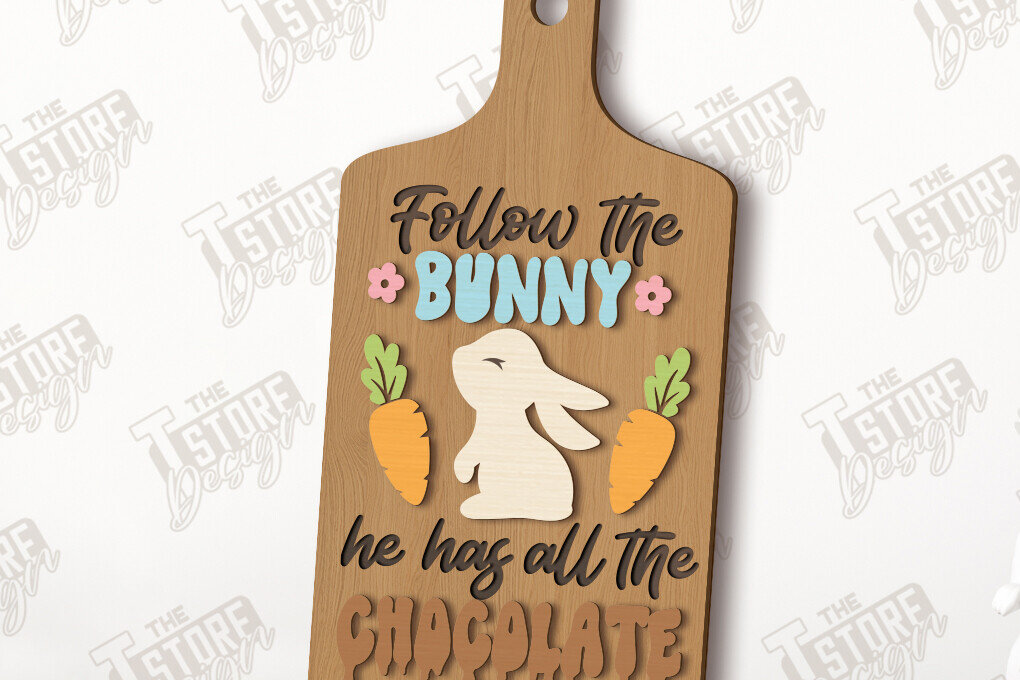 Intra απο ξύλο plywood  Χρώμα wenge 3mm-4mm πάχος - Διακοσμητικό Πασχαλινό Mini Cutting Board|CNC Δίασταση 15x15 cm INTRAFABR-114736042