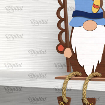 Intra απο ξύλο plywood Χρώμα wenge 3mm-4mm πάχος - Διακοσμητικό ψάρεμα Gnome με λέιζερ Δίασταση 30x20 cm INTRAFABR-114200706 - Image 1