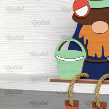 Intra απο ξύλο plywood Χρώμα wenge 3mm-4mm πάχος - Διακοσμητικό ψάρεμα Gnome με λέιζερ Δίασταση 30x20 cm INTRAFABR-100046783 - Image 1