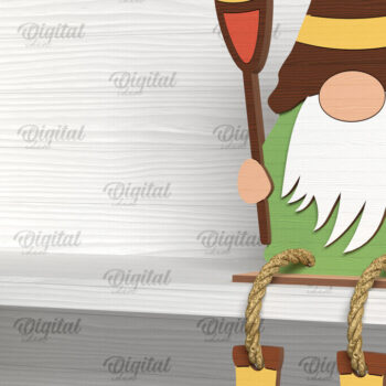 Intra απο ξύλο plywood  Χρώμα wenge 3mm-4mm πάχος - Διακοσμητικό ψάρεμα Gnome με λέιζερ Δίασταση 30x20 cm INTRAFABR-26314325 - Image 1