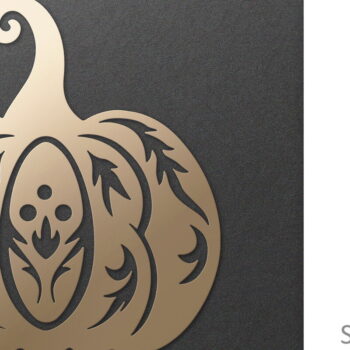 Intra απο ξύλο plywood  Χρώμα wenge 3mm-4mm πάχος - Διακοσμητικό φλοράλ κομμένο κολοκύθας Δίασταση 30x20 cm INTRAFABR-123831418 - Image 1