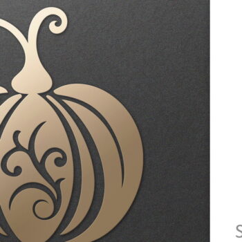 Intra απο ξύλο plywood  Χρώμα wenge 3mm-4mm πάχος - Διακοσμητικό φλοράλ κομμένο κολοκύθας Δίασταση 30x20 cm INTRAFABR-116225474 - Image 1