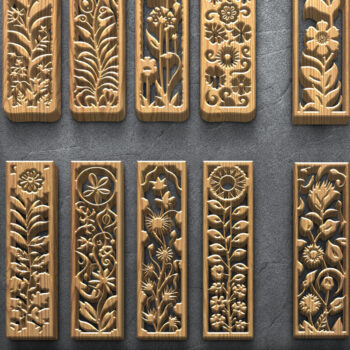 Intra απο ξύλο plywood  Χρώμα wenge 3mm-4mm πάχος - Σετ διακοσμητικό πάνελ λέιζερ λουλουδιών Δίασταση 3200x7200 cm INTRAFABR-116036186 - Image 1