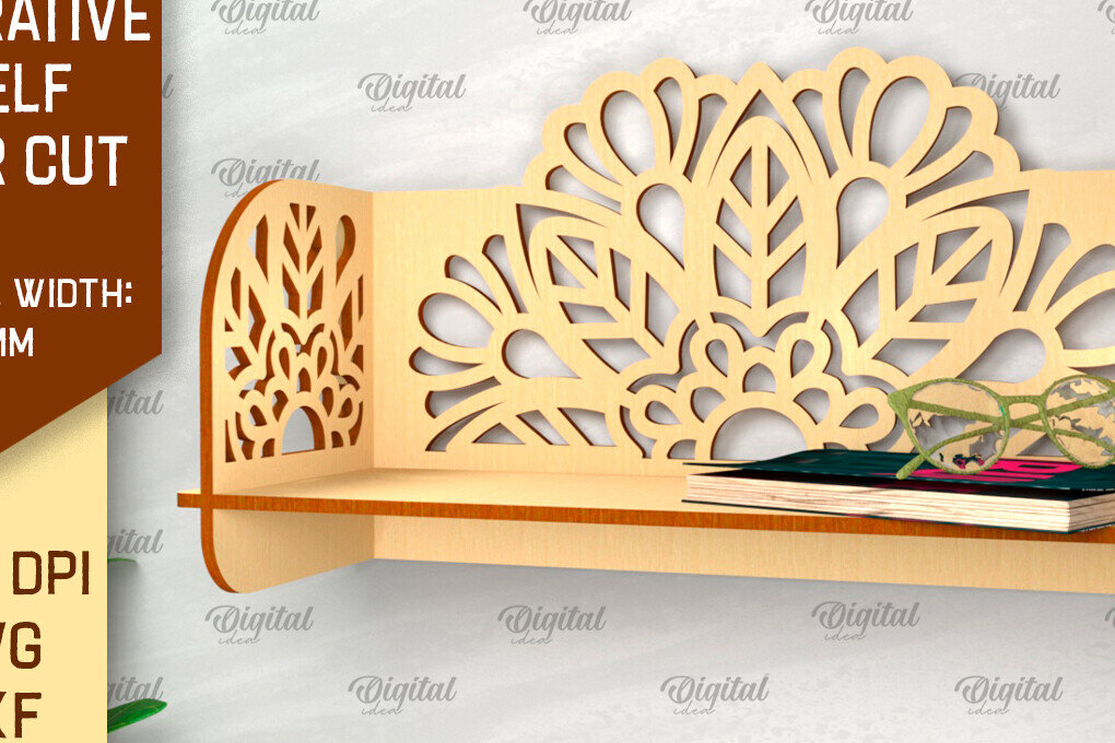 Intra απο ξύλο plywood  Χρώμα wenge 3mm-4mm πάχος - Διακοσμητικό ράφι τοίχου λουλουδιών Δίασταση 30x20 cm INTRAFABR-125105072