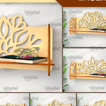 Intra απο ξύλο plywood  Χρώμα wenge 3mm-4mm πάχος - Διακοσμητικά ράφια τοίχου με λουλούδια Δίασταση 30x20 cm INTRAFABR-125103810 - Image 1