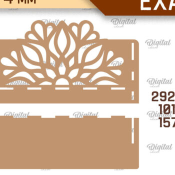 Intra απο ξύλο plywood  Χρώμα wenge 3mm-4mm πάχος - Διακοσμητικά ράφια τοίχου με λουλούδια Δίασταση 30x20 cm INTRAFABR-125103810 - Image 2