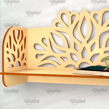 Intra απο ξύλο plywood  Χρώμα wenge 3mm-4mm πάχος - Διακοσμητικά ράφια τοίχου με λουλούδια Δίασταση 30x20 cm INTRAFABR-125103810 - Image 3